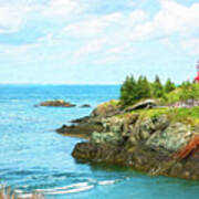 Head Harbour Lighthouse, Campobello Island, New Brunswick, Canada Poster