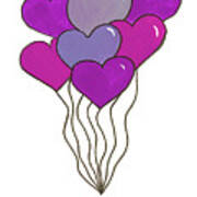 Heart Balloons Poster