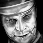 Heath Ledger - Joker Unmasked - Black And White Edition Poster