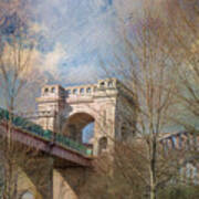 Hell Gate Bridge In Pastels Poster