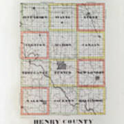 Henry County Township Map 1895 Poster