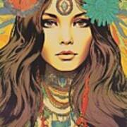 Hippie Chix I Poster
