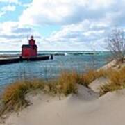 Holland Harbor Lighthouse - Big Red - Michigan Poster