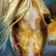 Horses Study #3 Contemporary Poster