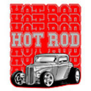 Hot Rod Word Art V1 Poster