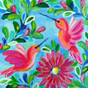Hummingbird Duo Poster