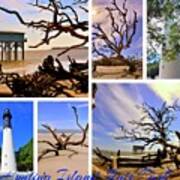 Hunting Island State Park Collage Poster