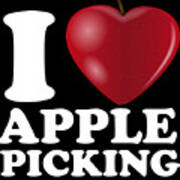 I Love Apple Picking Fall Season Poster