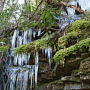 Icicles On Gorge Wall Poster