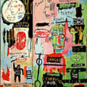 In Italian 1983 By Jean Michel Basquiat Poster