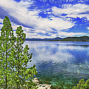 Incline Shoreline Panorama, Lake Tahoe, Nevada Poster