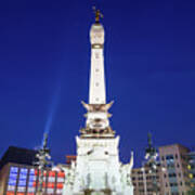 Indianapolis Indiana Soldiers And Sailors Monument At Night Phot Poster