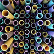 Industrial Photography - Plastic Pipes Poster