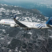 Inflight View Delta Skyteam Boeing 757 Poster