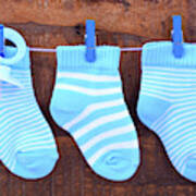 Its A Boy Blue Baby Socks Poster
