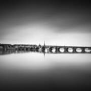 Jacques Gabriel Bridge, Loire River. Blois, France Poster