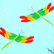 Jammin' Dragonflies Poster