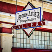 Jerome Artists Cooperative Gallery Sign - Arizona Poster