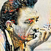 Johnny Cash In Brutalism Style 20200926 Poster