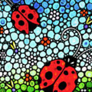 Joyous Ladies Ladybugs Poster
