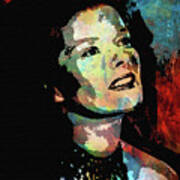 Katharine Hepburn - 2 Psychedelic Portrait Poster