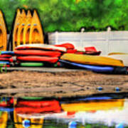 Kayaks At Lake George Poster