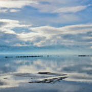 Kelowna Winter Lake Scene Poster