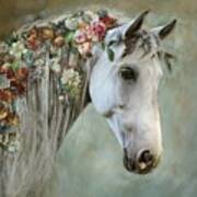 Kentucky Moutain Horse In Flowers Poster
