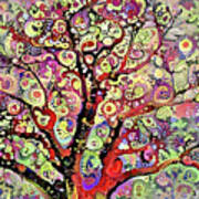 Klimdt Style Abstract Tree Poster