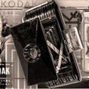 Kodak Jiffy V.p. - Black And White Poster