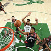 Kyle Lowry And Giannis Antetokounmpo Poster