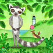L Is For Lemur, Lark And Lollipop Poster