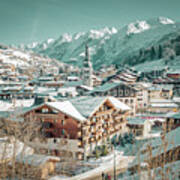 La Clusaz Winter Sports Resort In The French Alps Poster