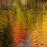 Lake Reflections Of Autumn Poster