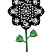 Las Vegas Raiders - Nfl Football Team Logo Flower Art Poster