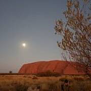 Last Light At Uluru Rock Poster