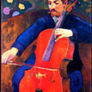 Le Violoncelliste Upaupa Schneklud 1894 Poster