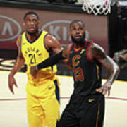 Lebron James and Thaddeus Young Poster
