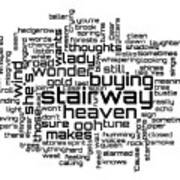 Led Zeppelin - Stairway To Heaven Lyrical Cloud Poster