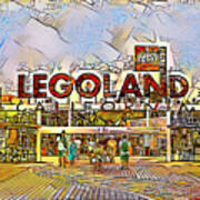 Legoland In Rough Lines And Vibrant Contemporary Golden Colors 20200821 Poster