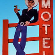 Leo The Cowboy Motel Poster