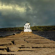 Lighthouse On Rockland Breakwater Poster