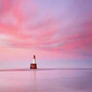 Lighthouse Sunset Poster