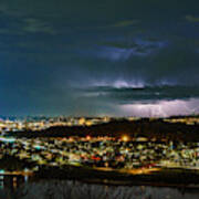 Lightning In Kentucky From Mt. Echo Park Poster