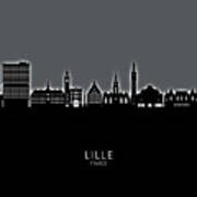 Lille France Skyline #82 Poster