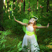 Little Fairy Princess Releasing Butterflies Photograph by Diane Diederich