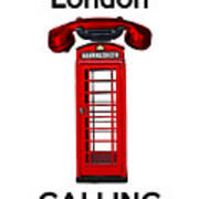 London Calling Phone Booth Poster