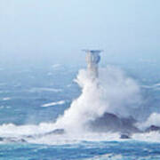 Longships Lighthouse During Storm Diana Poster