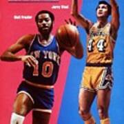 Los Angeles Lakers Jerry West And New York Knicks Walt Sports Illustrated Cover Poster