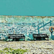 Lossiemouth Blue Wall Poster